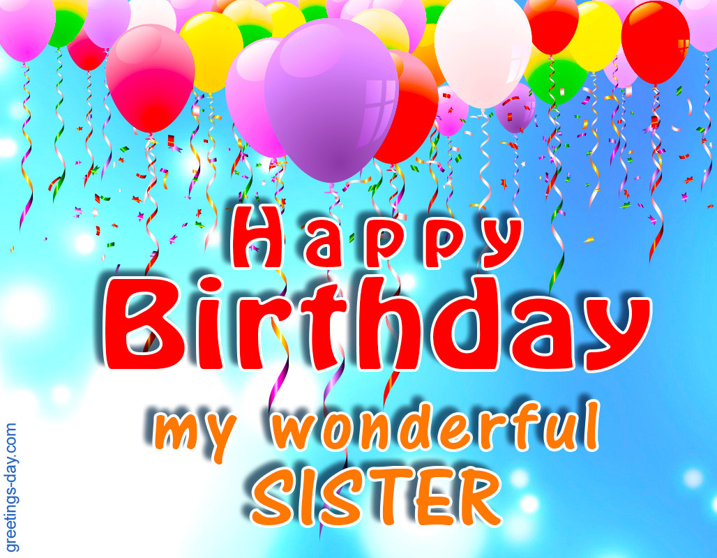 Happy Birthday Card For Sister
 Greeting cards for every day November 2015