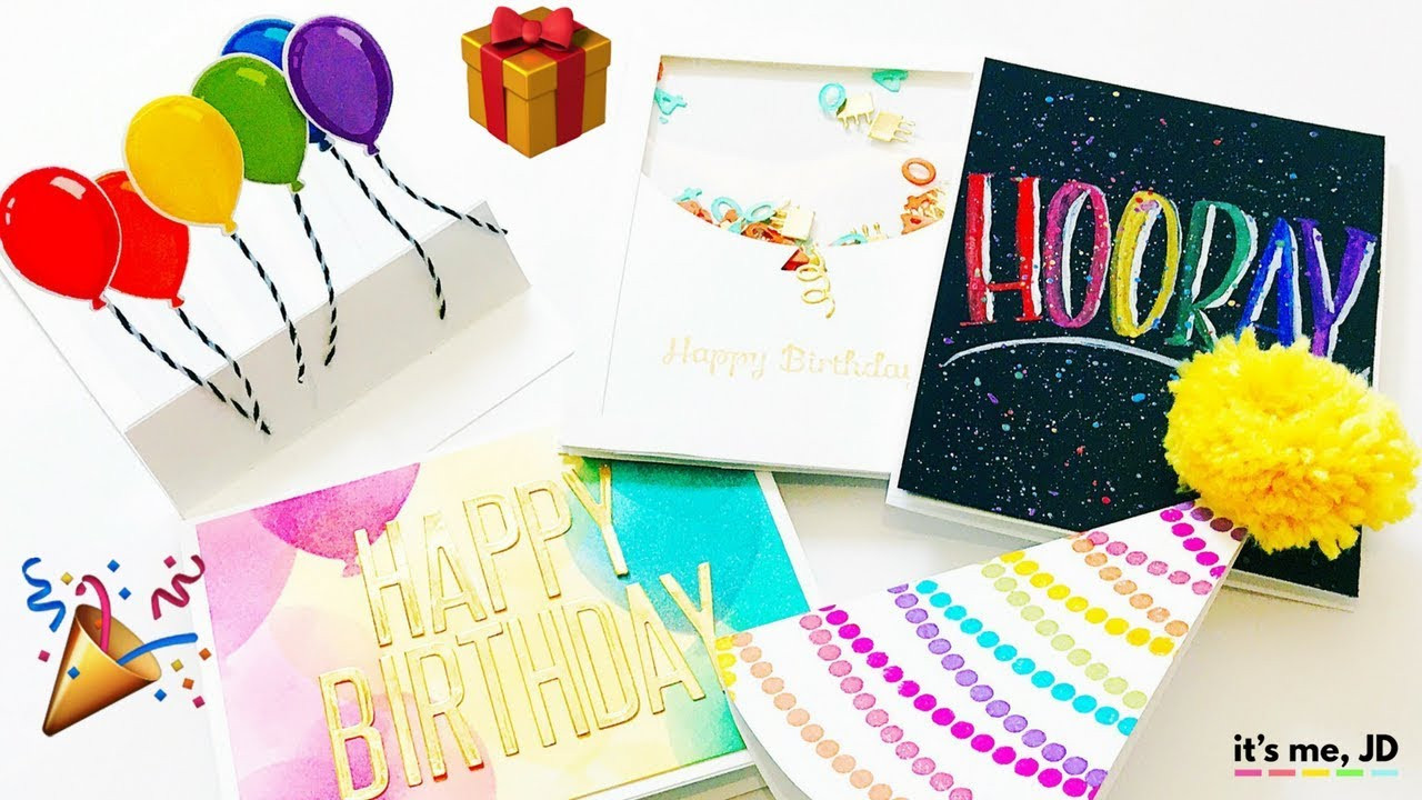 Happy Birthday Card Ideas
 5 DIY BIRTHDAY CARDS IDEAS