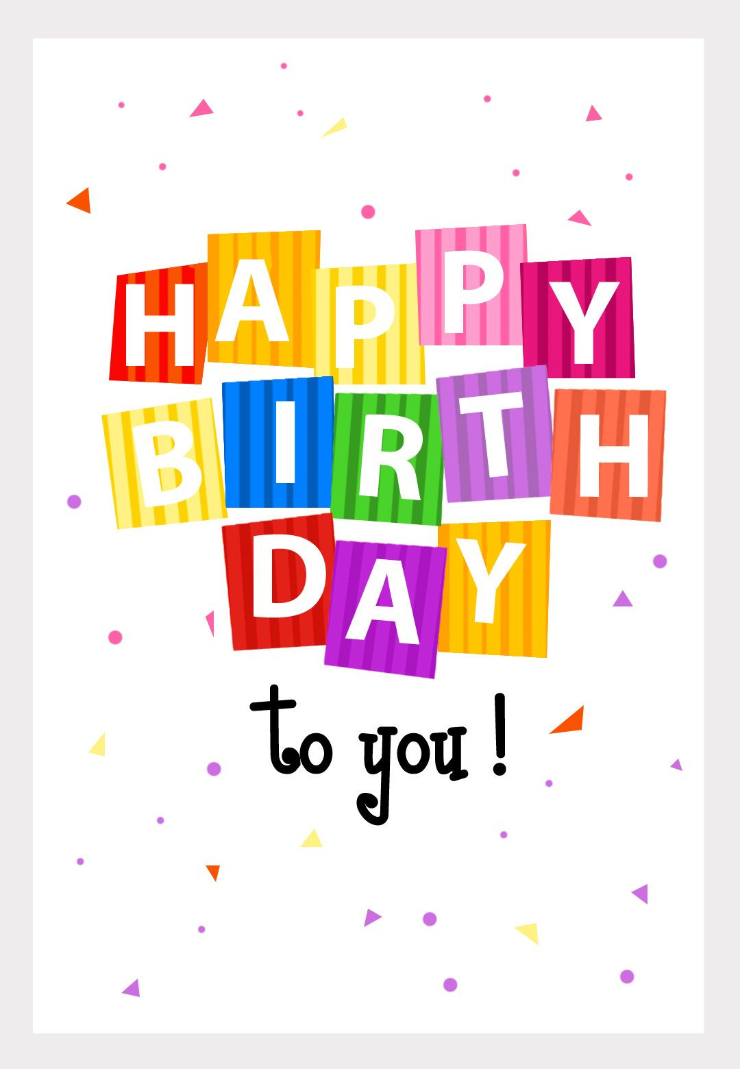 Happy Birthday Card Printable
 Great website No more ing greeting cards Personalize