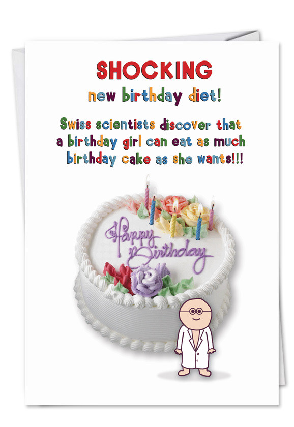 Happy Birthday Cards For A Friend
 Birthday Diet Just Saying Funny Birthday Card