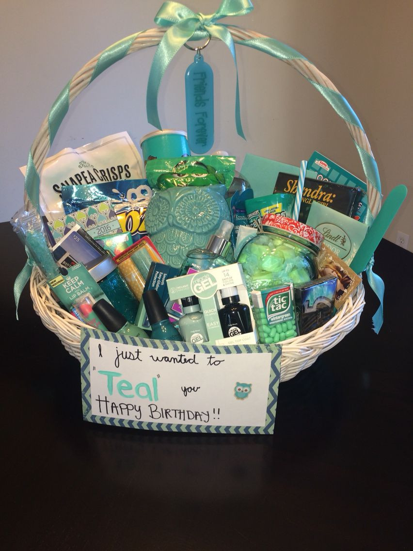 Happy Birthday Gift Ideas
 Just wanted to "TEAL" you happy birthday Gift basket