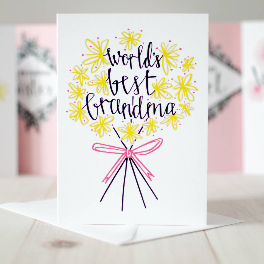 Happy Birthday Grandma Cards
 world s best grandma birthday or mothers day card by
