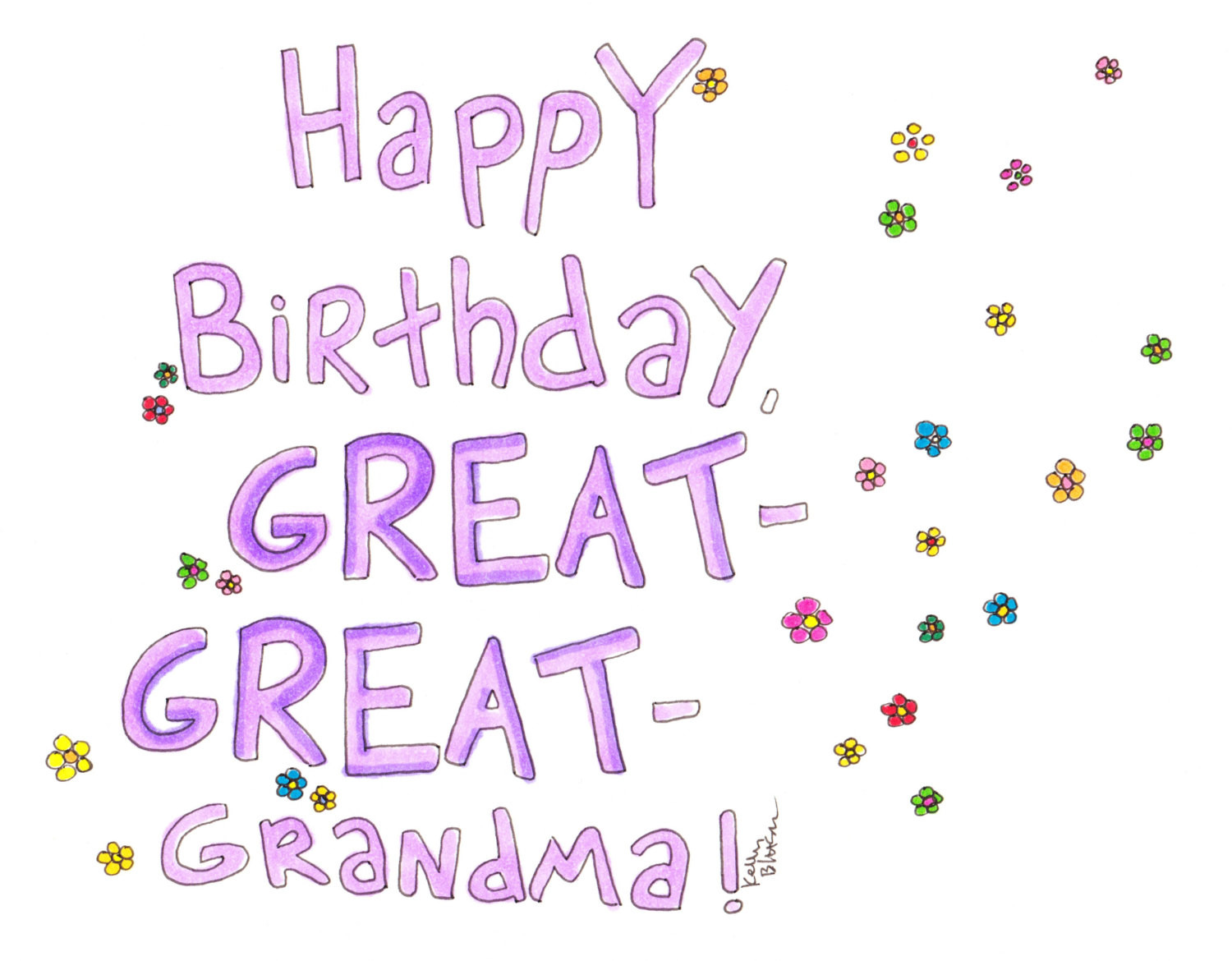 Happy Birthday Grandma Cards
 Happy birthday great great grandma card birthday card