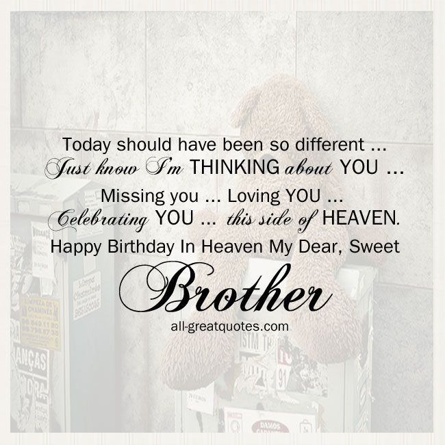 Happy Birthday In Heaven Quotes
 Happy Birthday In Heaven My Dear Sweet Brother
