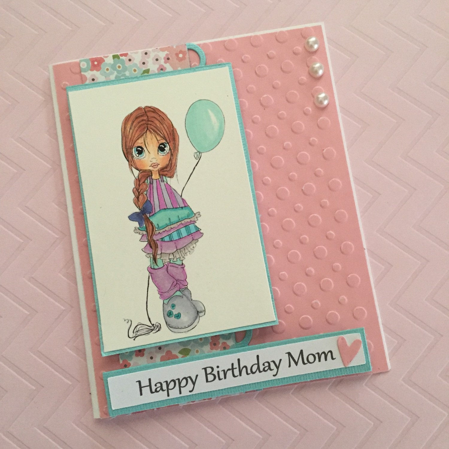Happy Birthday Mom Cards
 Happy Birthday Mom Handmade CArd Birthday by KipseysCardShop