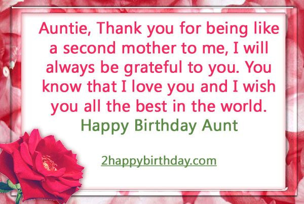 Happy Birthday Quotes For Auntie
 birthday wishes for aunt