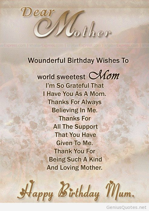 Happy Birthday Quotes In Spanish For Mom
 birthday wishes for mom 493×695 Mandy