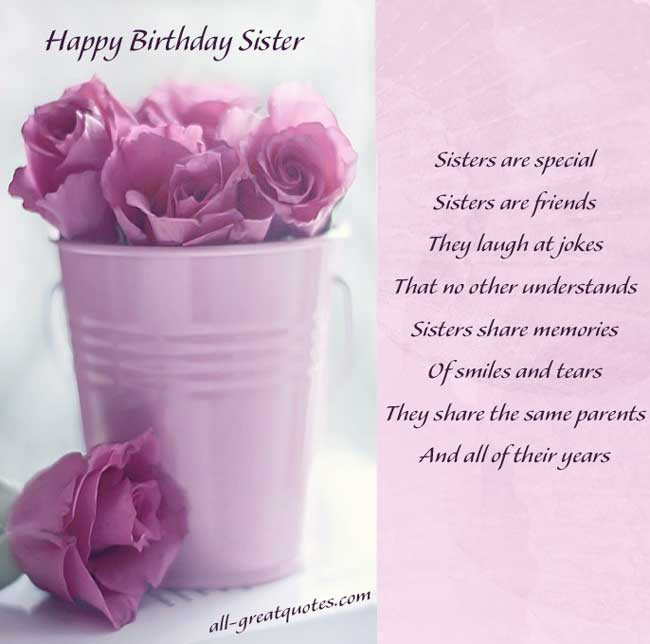 Happy Birthday Sister Images And Quotes
 Sister Birthday Quotes For Deceased QuotesGram