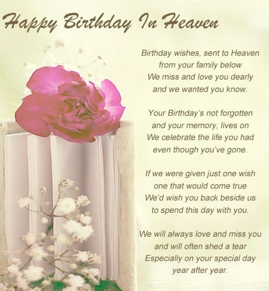 Happy Birthday To My Mom In Heaven Quotes
 BIRTHDAY QUOTES FOR HUSBAND IN HEAVEN image quotes at