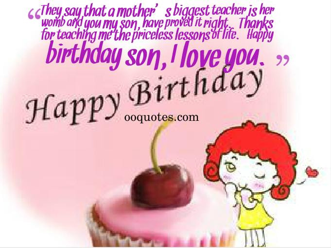 Happy Birthday To My Son Quotes
 Funny Quotes For Your Son His Birthday QuotesGram