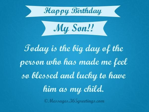 Happy Birthday To My Son Quotes
 Birthday Wishes for Son