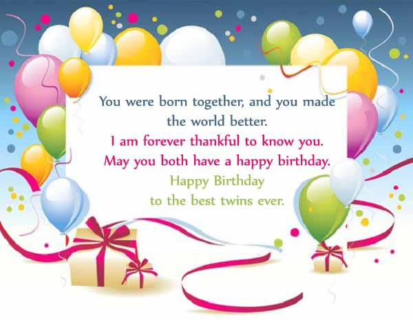 Happy Birthday Twins Quotes
 Happy Birthday Twins Wishes & Quotes 2HappyBirthday