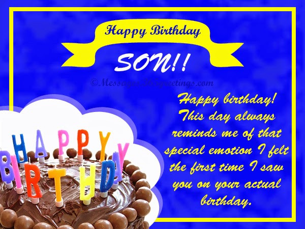 Happy Birthday Wishes For Son
 All wishes message Greeting card and Tex Message