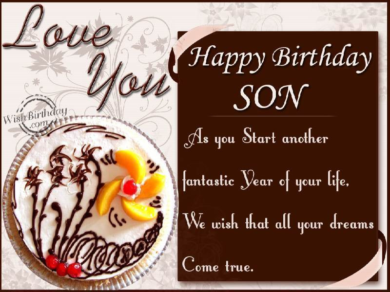 Happy Birthday Wishes For Son
 Happy Birthday Son Quotes QuotesGram