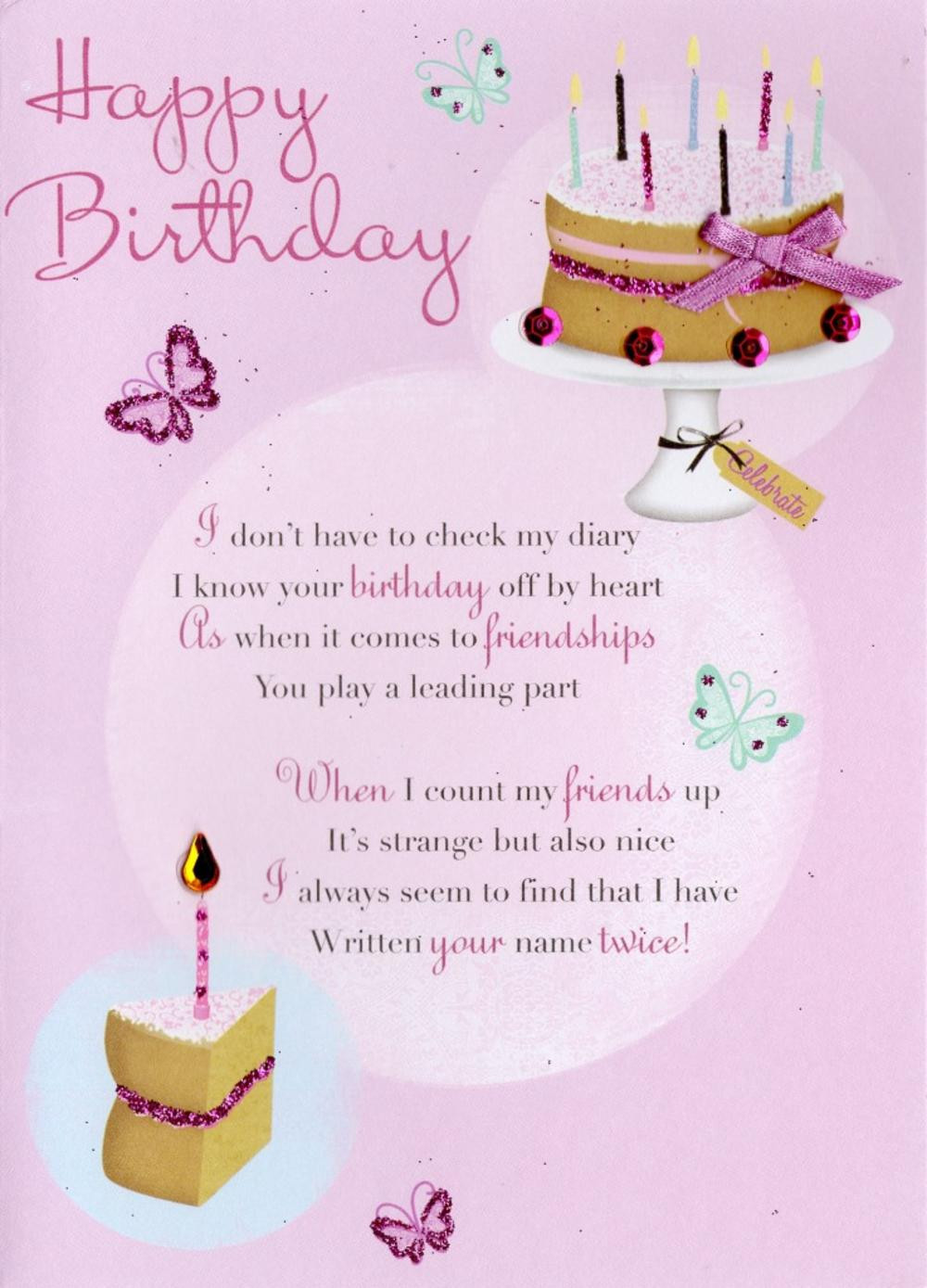 Happy Birthday Wishes To Friend
 Friend Happy Birthday Greeting Card Cards