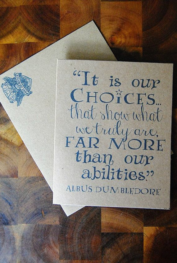 Harry Potter Birthday Quote
 Dumbledore Quote Birthday Card from Harry Potter with an