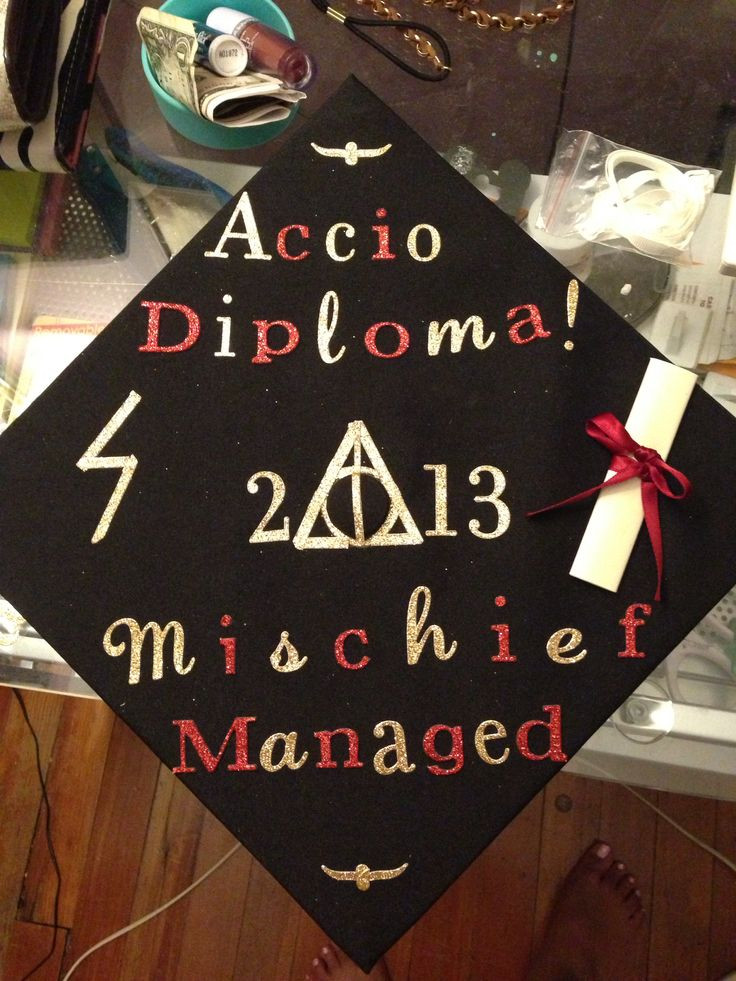 Harry Potter Graduation Quotes
 Harry Potter grad cap CSUSB Grads Pinterest