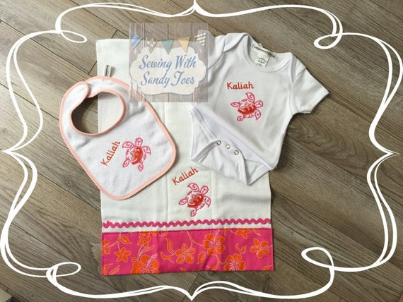 Hawaiian Baby Gifts
 Baby t Baby Shower t Personalized Baby Girl Gift Set