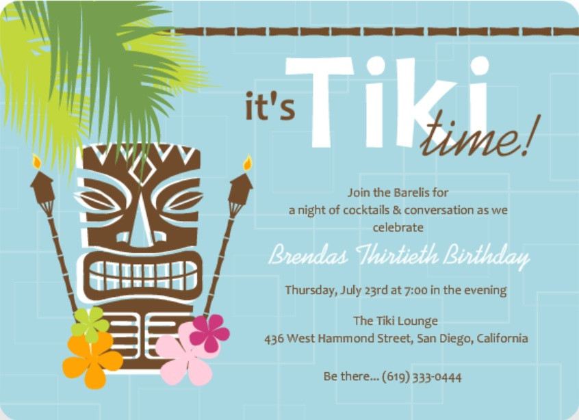 Hawaiian Themed Wedding Invitations
 Luau Invitation Wording Ideas