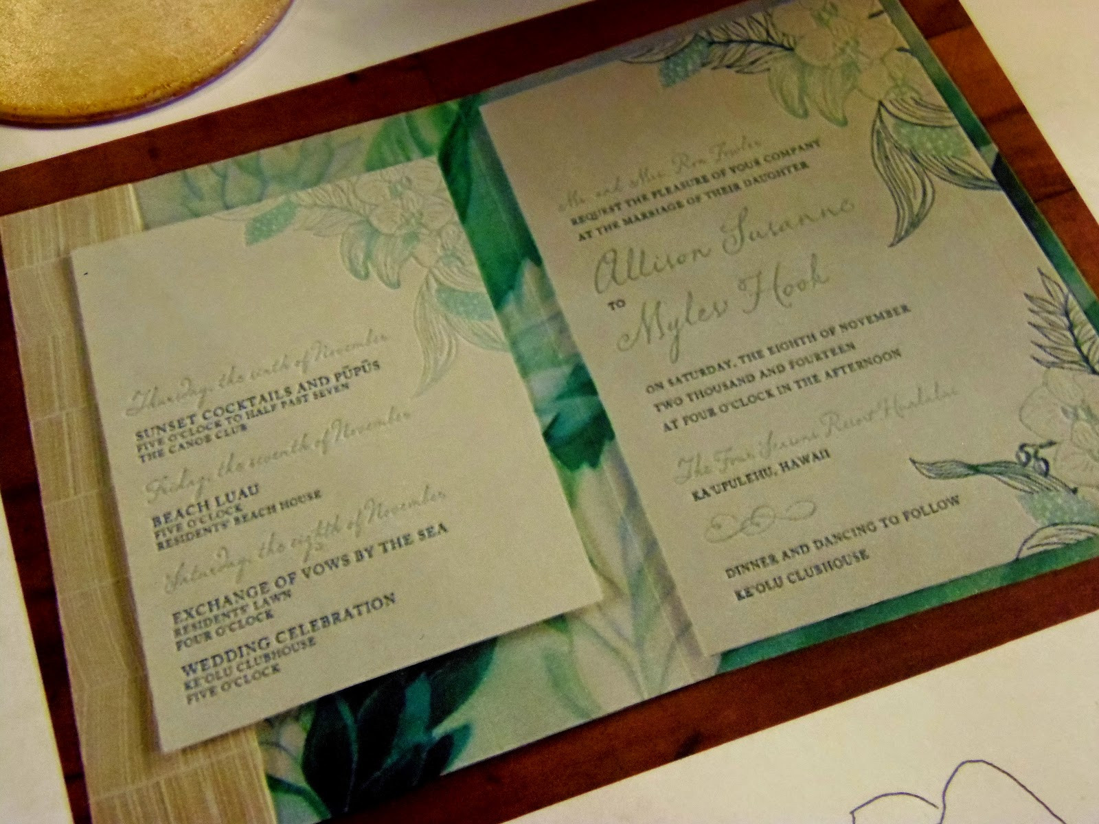 Hawaiian Themed Wedding Invitations
 Kudos Kitchen By Renee Custom Hawaiian Wedding Invitation