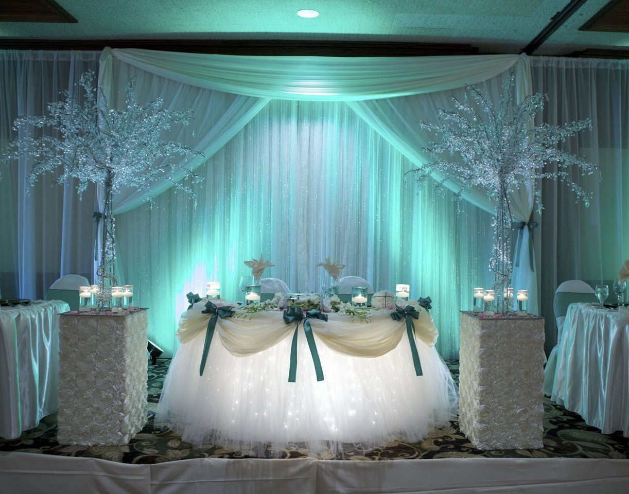 Head Table Wedding Decorations
 SBD Events The Event Specialist Lesley and Bill s