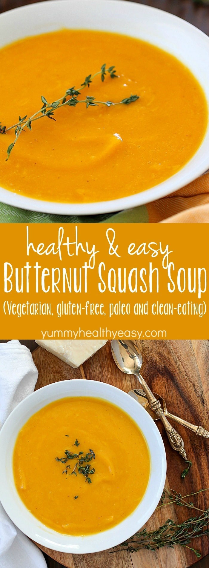 Healthy Butternut Squash Soup
 Easy Butternut Squash Soup Yummy Healthy Easy