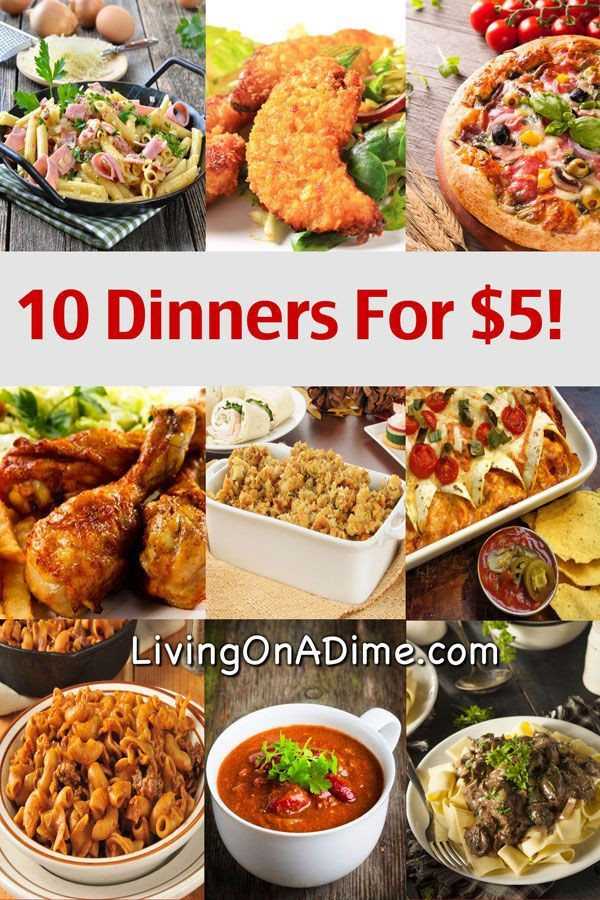 Healthy Dinners For Two On A Budget
 10 Dinners For $5 Cheap Dinner Recipes And Ideas