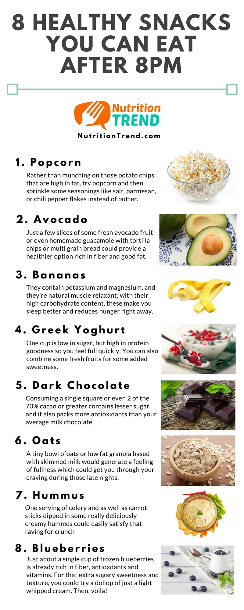Healthy Night Time Snacks
 8 Healthy Snacks You Can Eat After 8pm Nutrition Trend