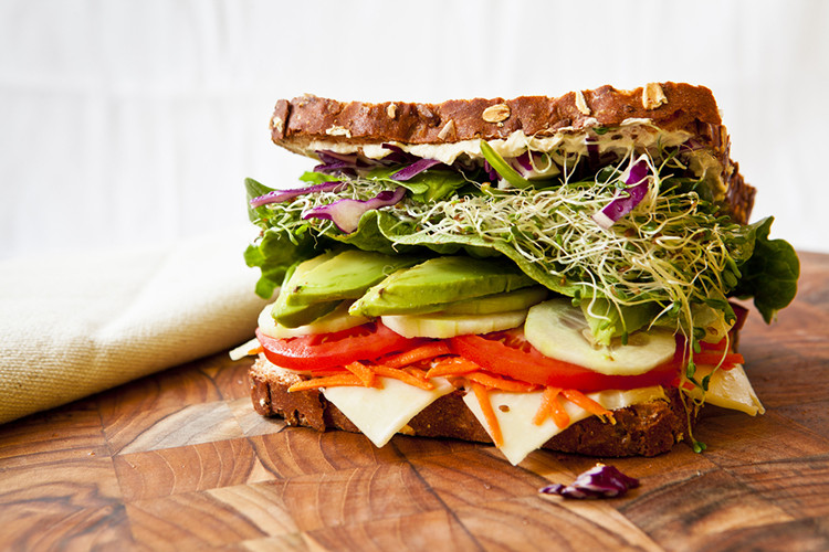 Healthy Vegetarian Sandwich Recipes
 Overstuffed Veggie Sandwich