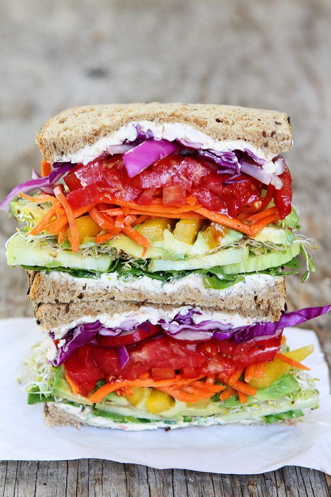 Healthy Vegetarian Sandwich Recipes
 Rainbow Ve able Sandwich Recipe on twopeasandtheirpod
