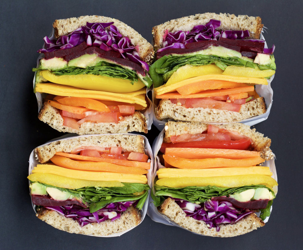 Healthy Vegetarian Sandwich Recipes
 Fab Recipe Healthy Ve arian Rainbow Sandwich Fab Food