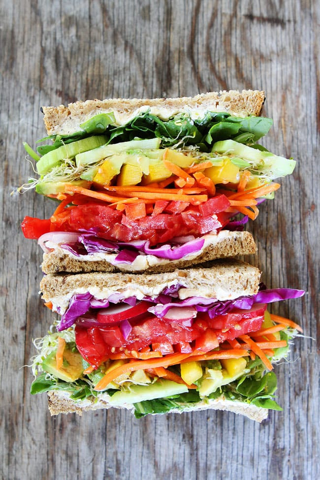 Healthy Vegetarian Sandwich Recipes
 Rainbow Ve able Sandwich Recipe
