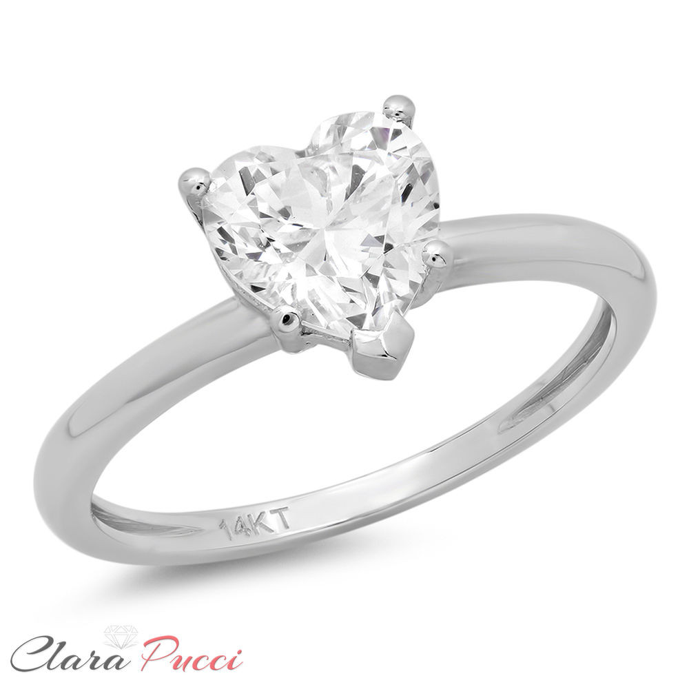 Heart Shaped Wedding Rings
 2 0 CT BRILLIANT HEART SHAPED CUT SOLITAIRE ENGAGEMENT