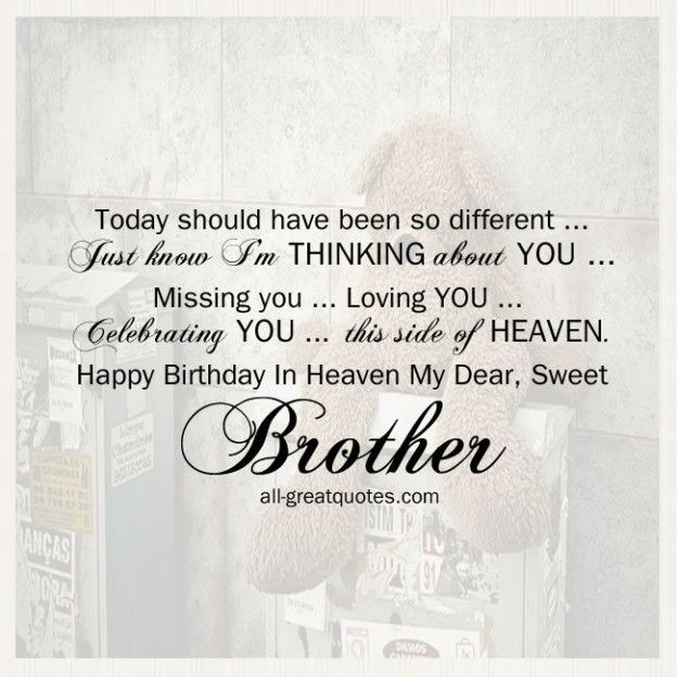 Heaven Birthday Quotes
 Brother Birthday In Heaven Thinking About You