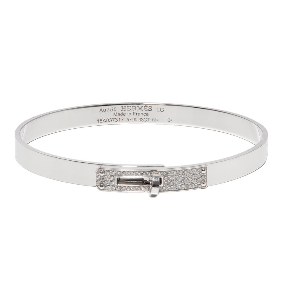 Hermes Kelly Bracelet
 Hermès Silver Kelly 18k White Gold Diamond Bracelet Tradesy