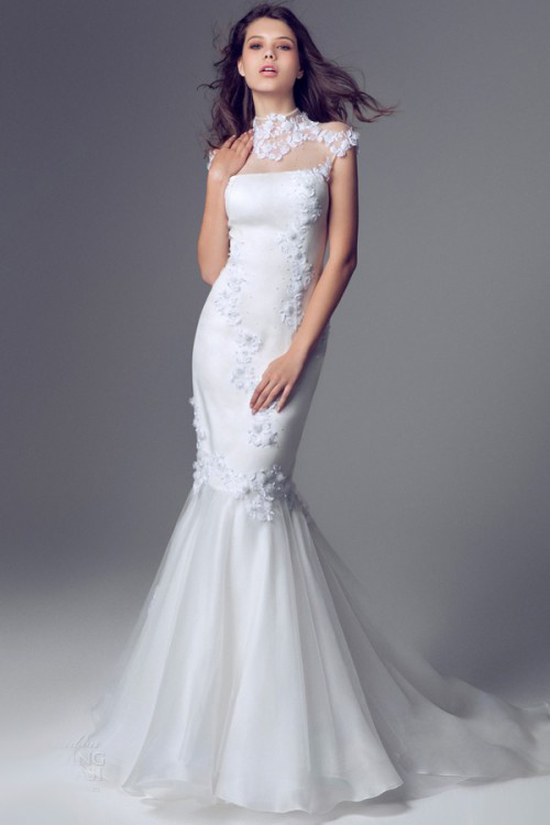 High Neck Wedding Gown
 Blog for Dress Shopping 2014 New Trend High Neck Wedding