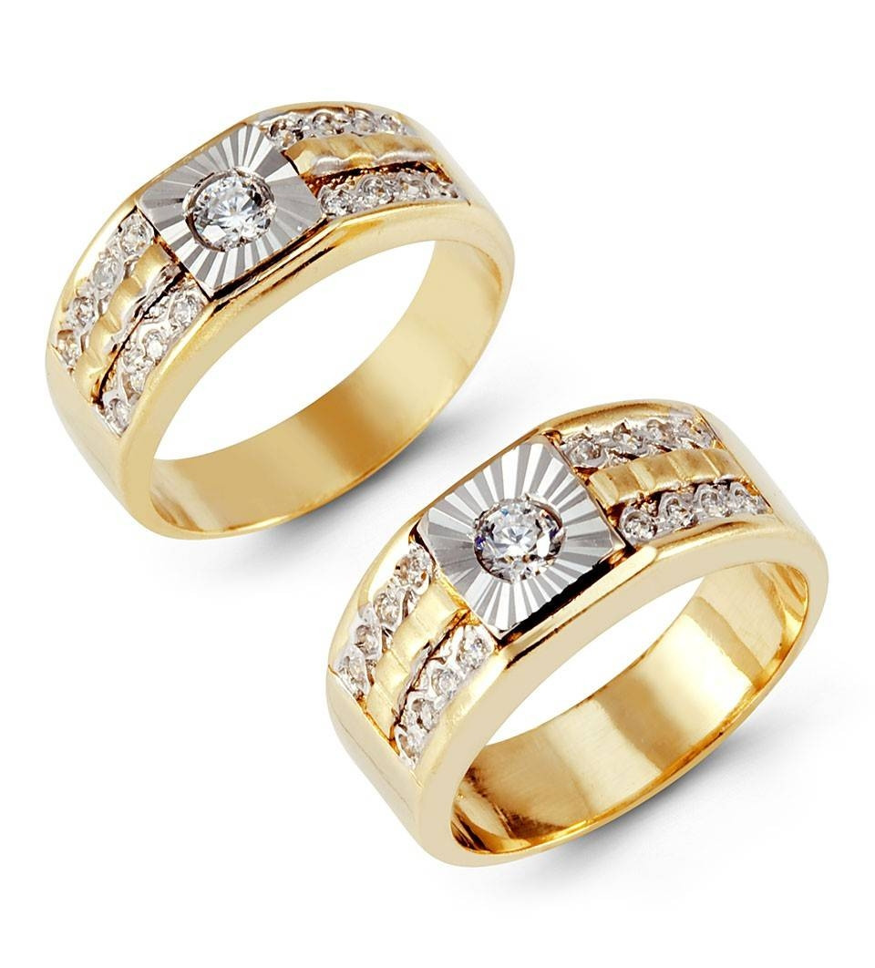 His And Hers Trio Wedding Ring Sets
 15 Collection of Yellow Gold Wedding Band Sets