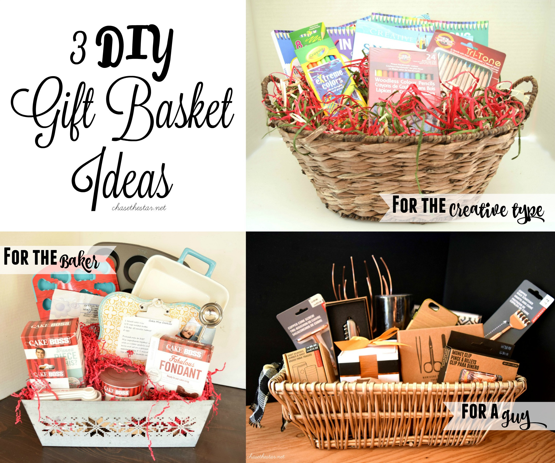 Holiday Gift Basket Ideas
 3 DIY Gift Basket Ideas