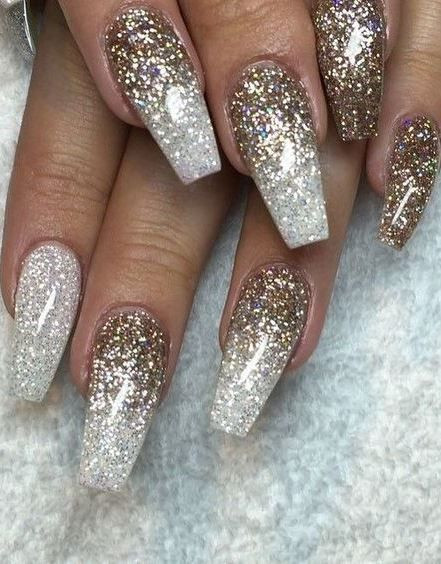 Holiday Glitter Nails
 60 Best Inspirational Ideas For Christmas 2017