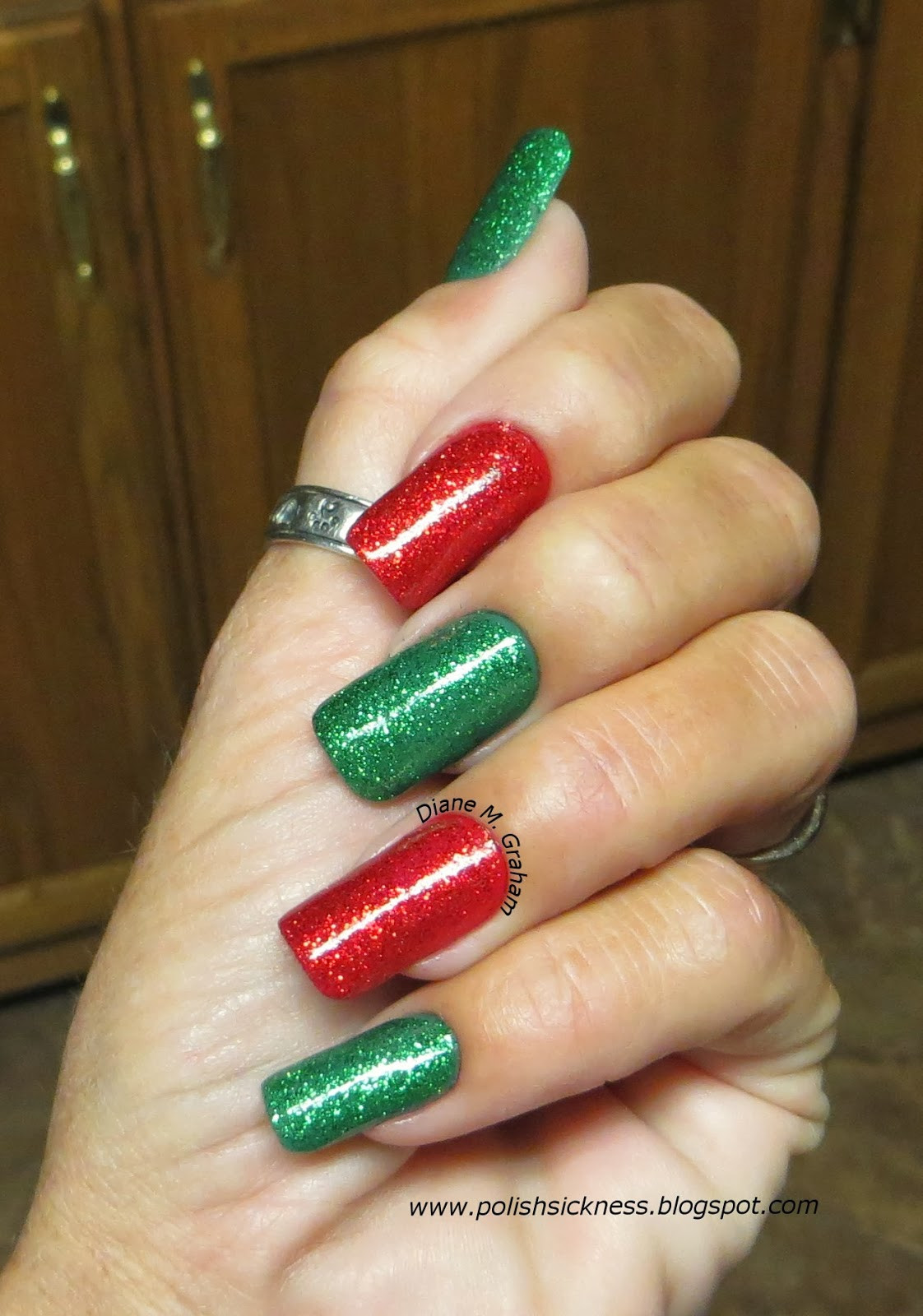 Holiday Glitter Nails
 Custom Nail Solutions Add A Festive & Merry Manicure To