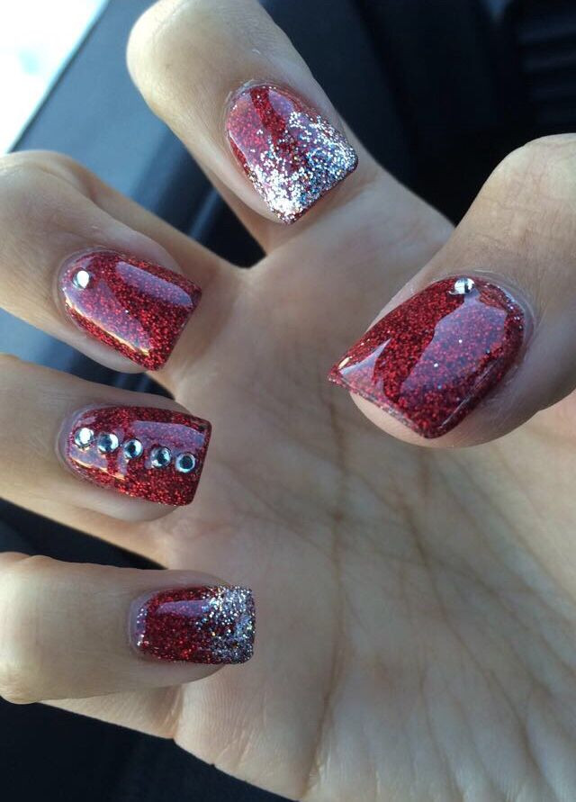Holiday Glitter Nails
 Christmas Nails glitter nails red acrylic holiday