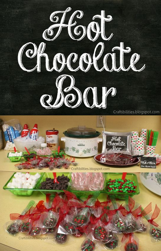 Holiday Party Ideas For Small Office
 Hot chocolate bar in the teachers lounge Chocolate SPOONS