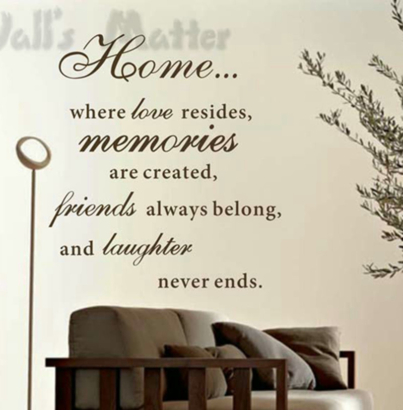 Home Love Quotes
 size 80x60cm free shipping home love resides Family
