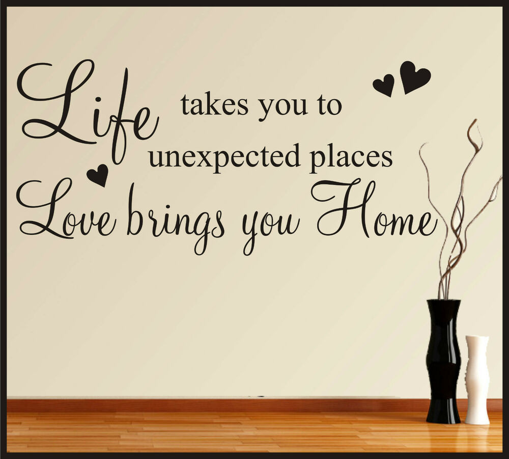 Home Love Quotes
 WALL ART STICKERS QUOTES LIFE LOVE FAMILY HOME WORDS