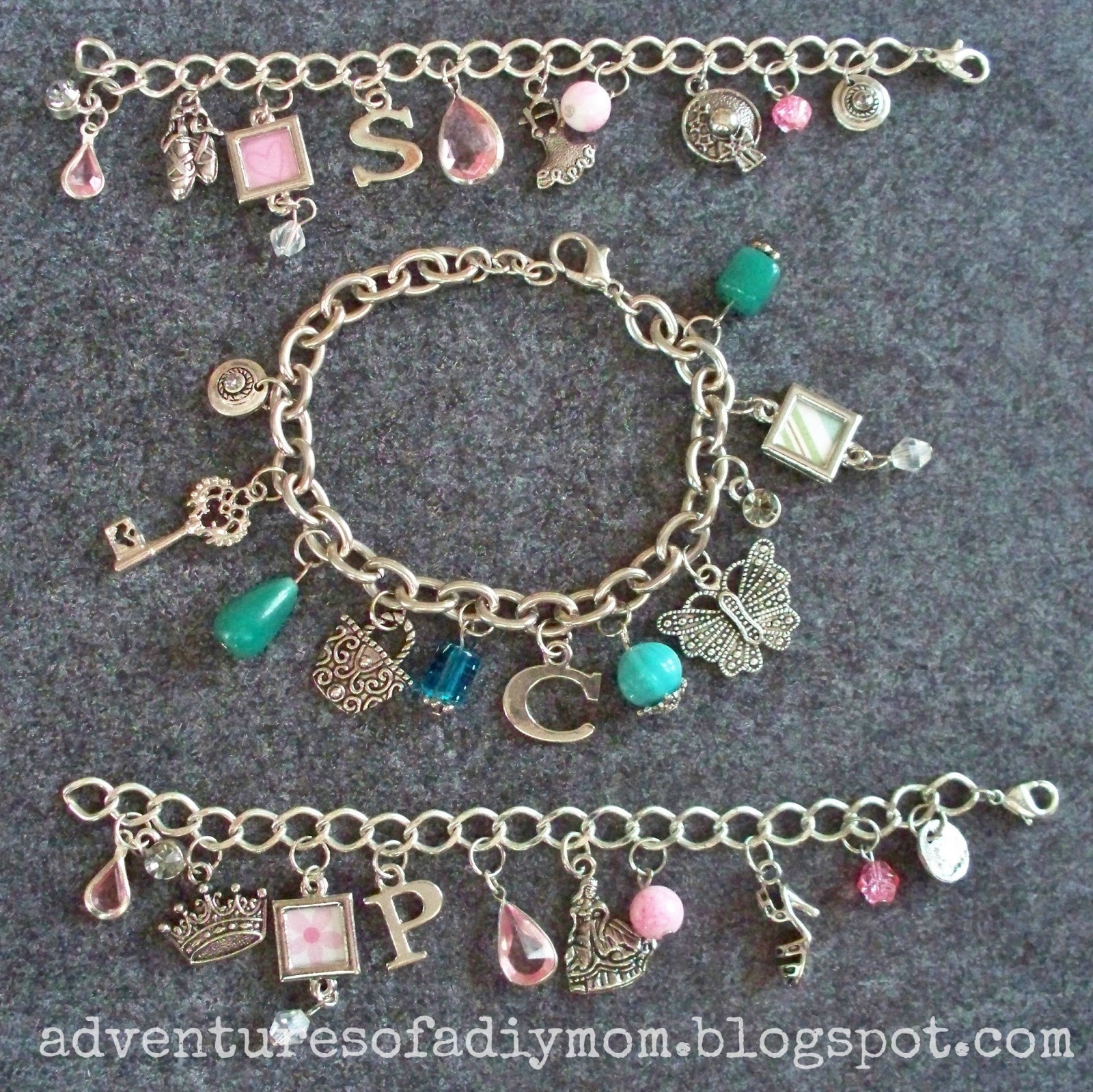 Homemade Anklet
 How to Make Charm Bracelets Adventures of a DIY Mom