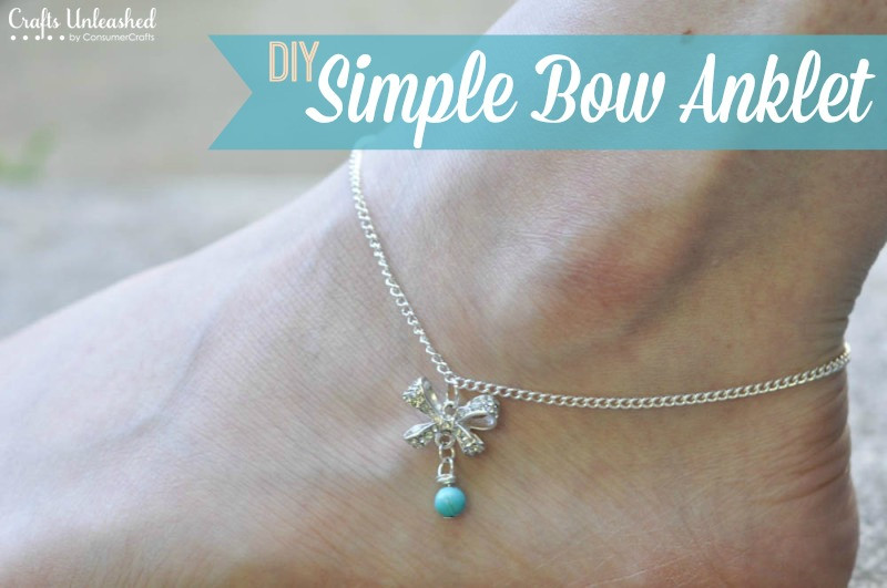 Homemade Anklet
 Anklet With Bow DIY Jewelry Crafts Unleashed