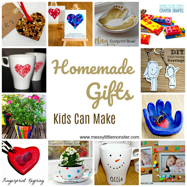Homemade Gifts From Toddlers
 Homemade DIY Gifts Kids Can Make Messy Little Monster