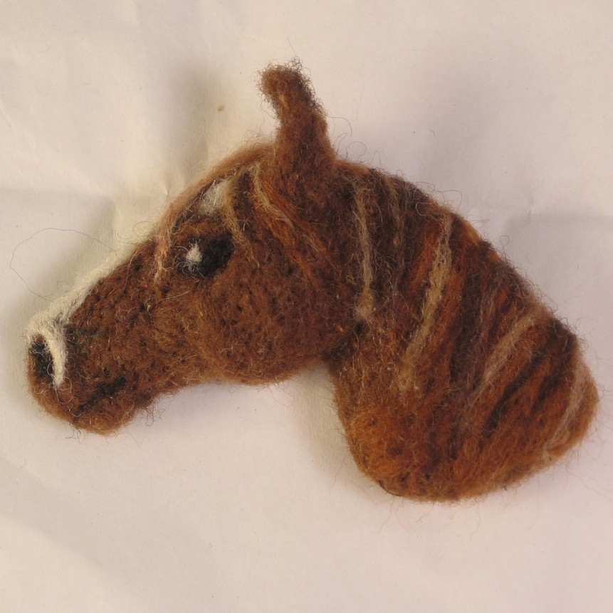 Horse Crafts For Adults
 Ned the Needle Felt Horse Head by PitBullLadyDesigns