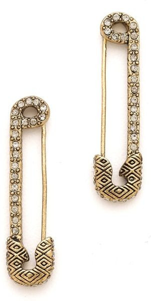 House Of Harlow Earrings
 House Harlow 1960 Safety Pin Earrings with Sparkle in