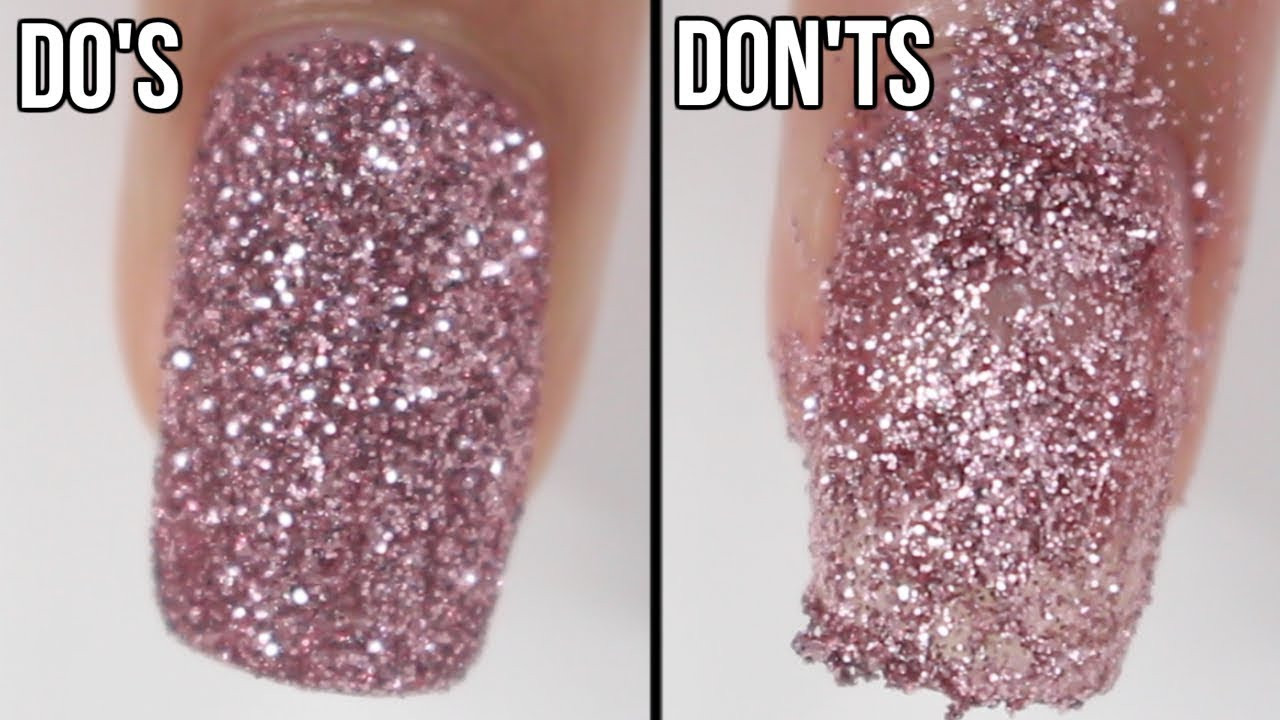 How To Apply Loose Glitter To Nails
 DOs & DON Ts Glitter Nails